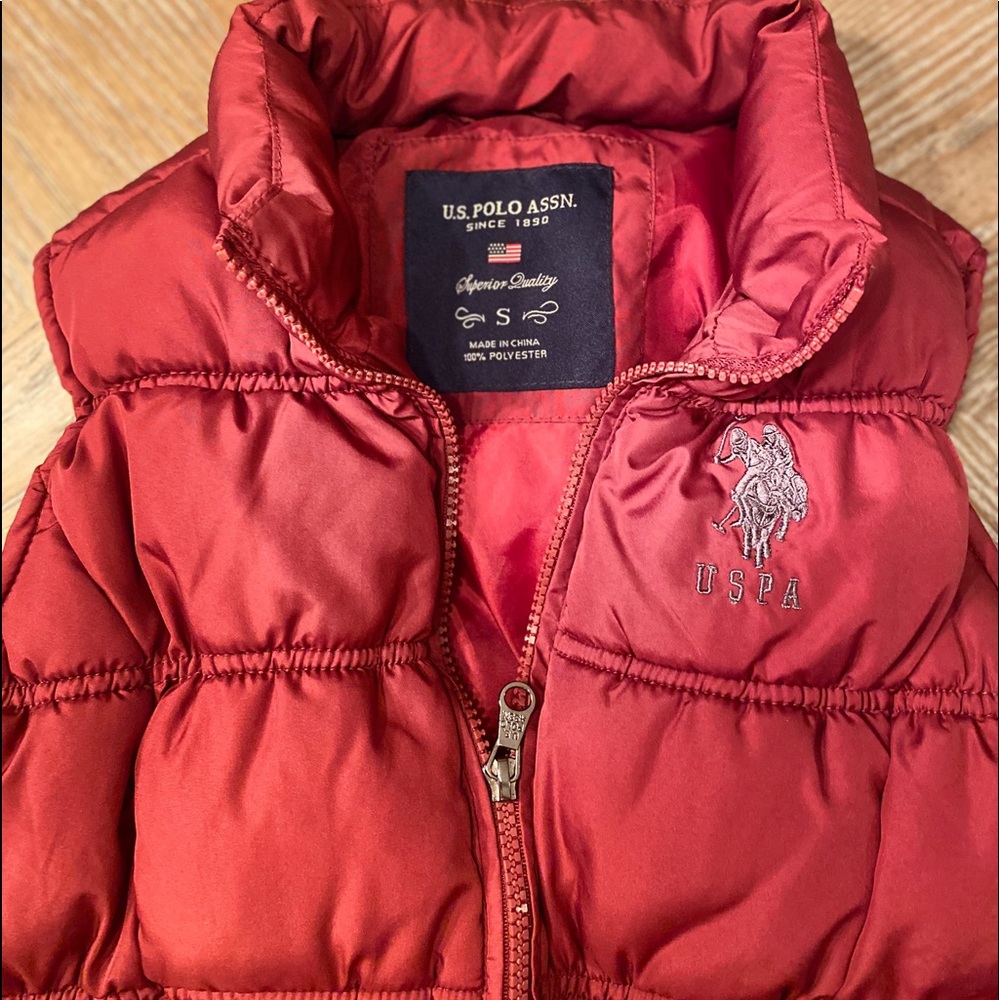 U. S. Polo red puffer vest.